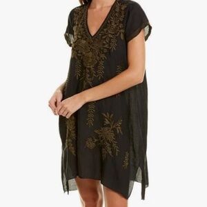 Johnny Was handkerchief embroidered shirt dress